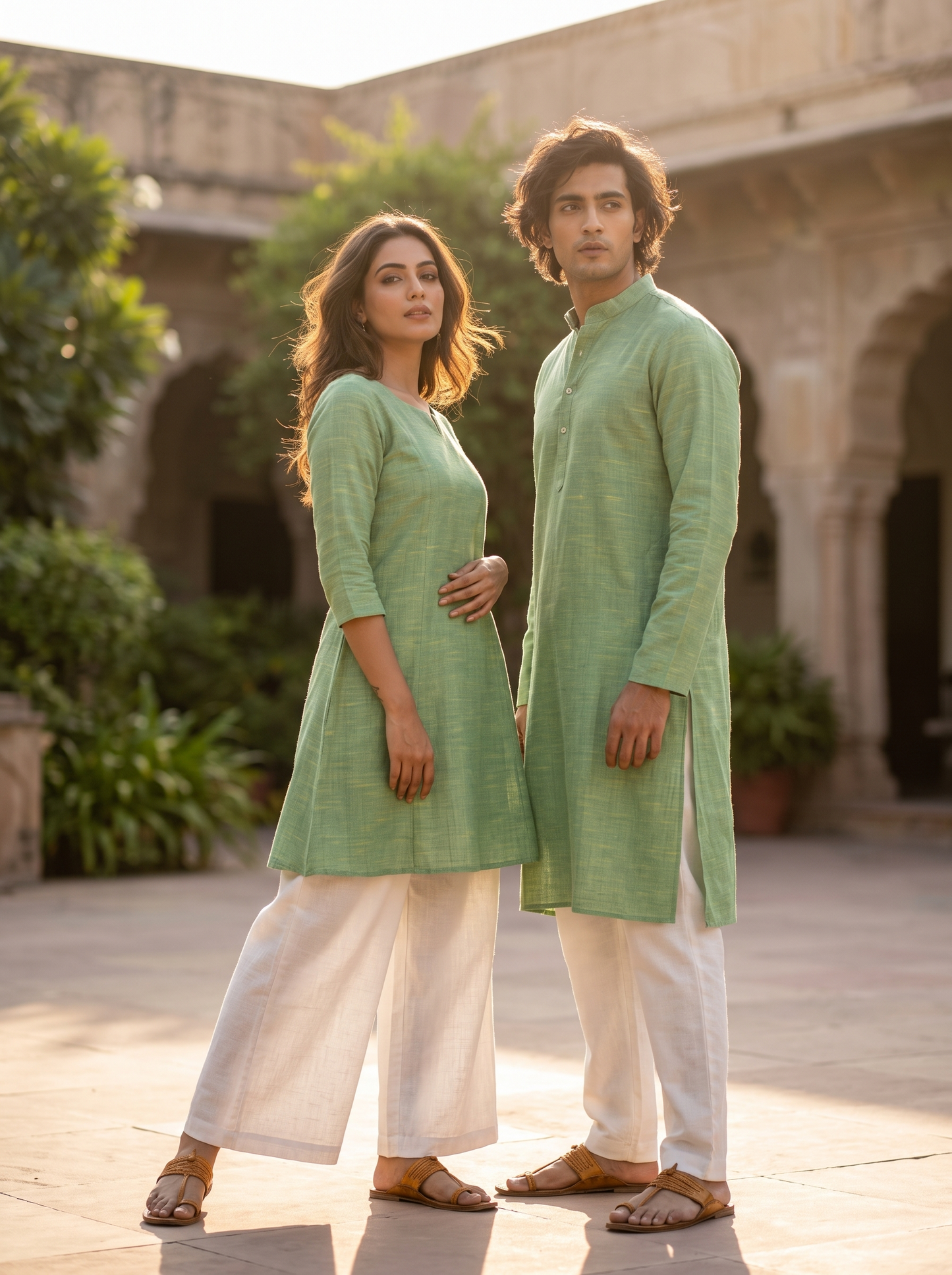 Premium Cotton Khadi Fabric Combo Set- 5.5M