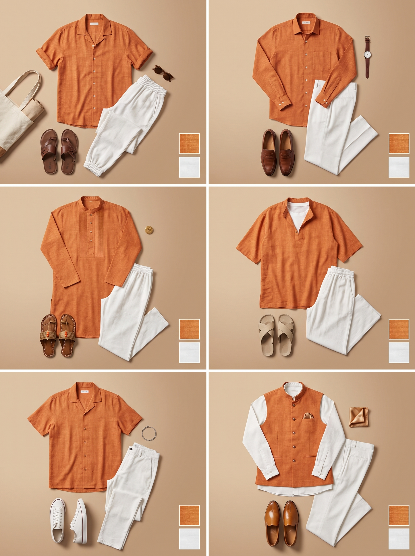Pure Cotton Khadi Fabric Combo Set- 5.5M
