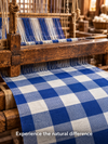 Authentic Blue Checked Khaddar Cotton Fabric