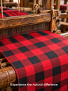 Red and Black Checked Khaddar Cotton Fabric