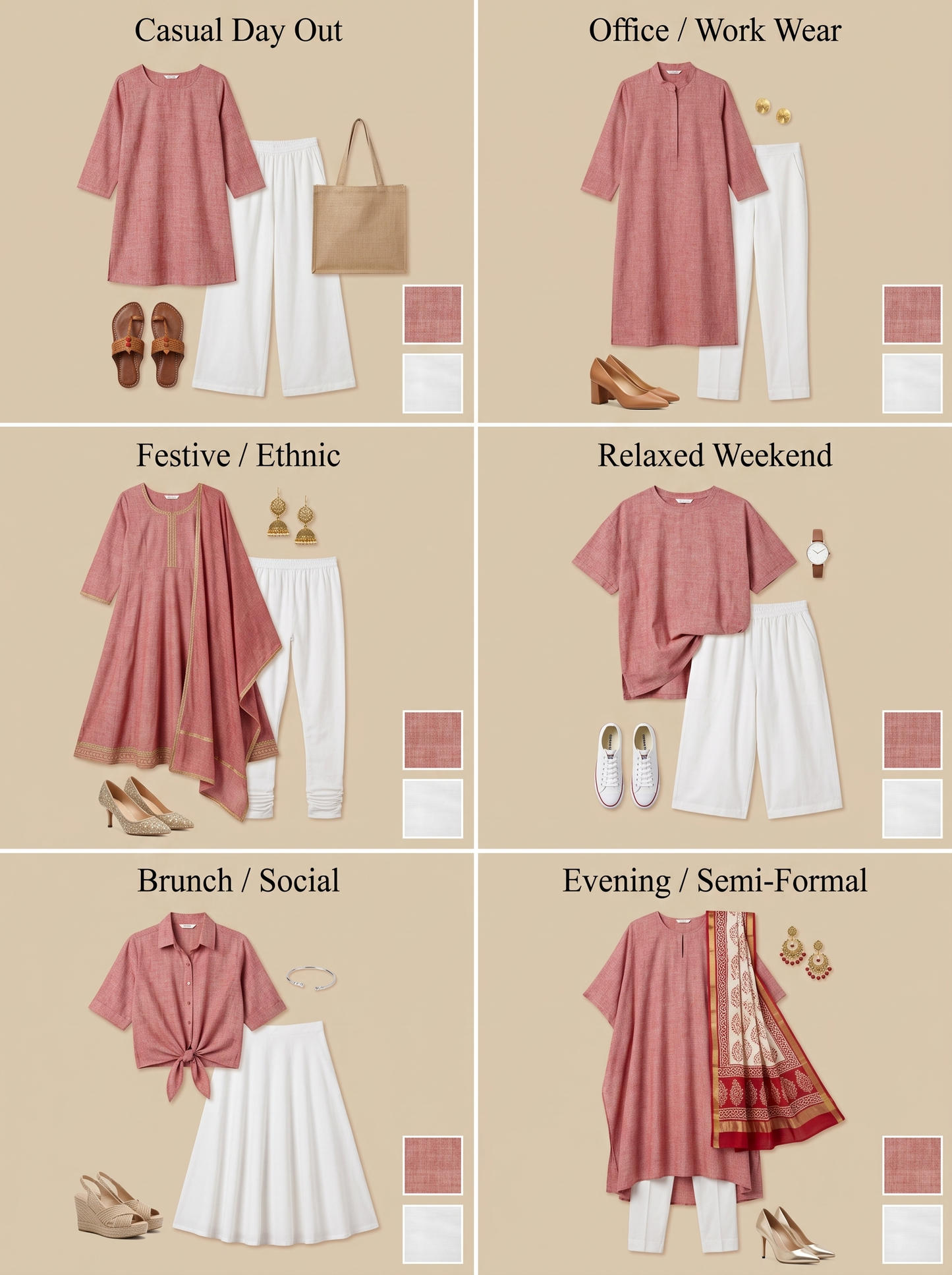 Designer Khadi Fabric Combo Set- 5.5M