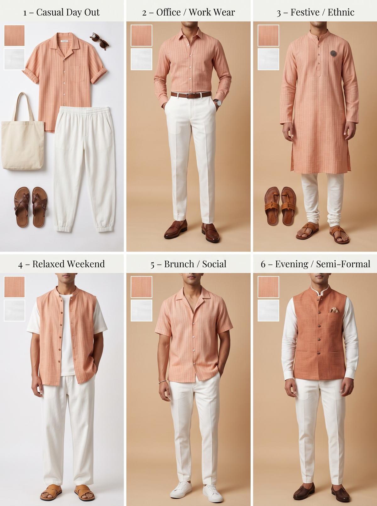 Classic Cotton Khadi Fabric Combo Set- 5.5M