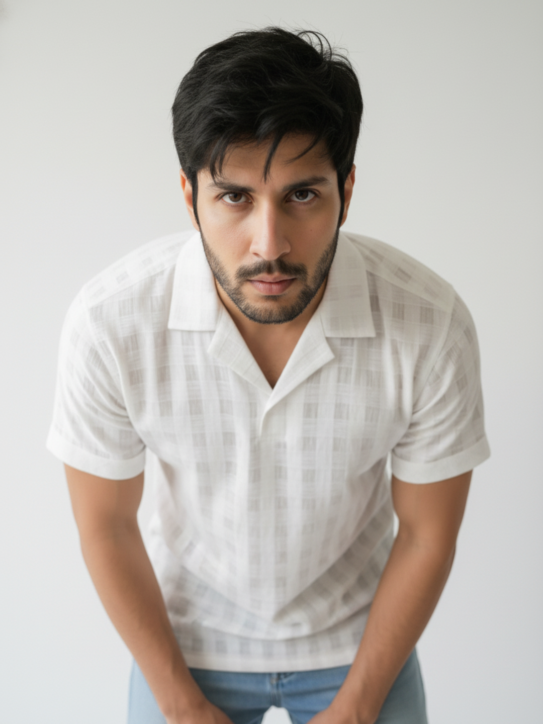 Khaddarvas Premium Woven Cuban Collar Polo Shirt