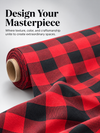 Red and Black Checked Khaddar Cotton Fabric