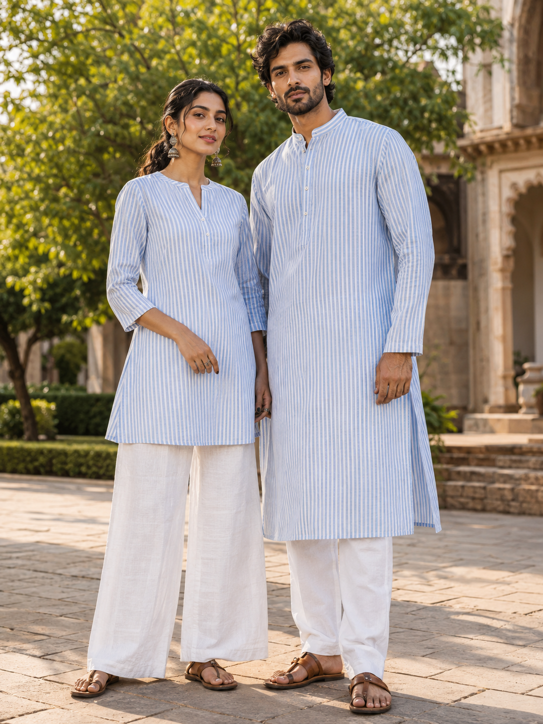 Designer Cotton Khadi Fabric Combo Set- 5.5M