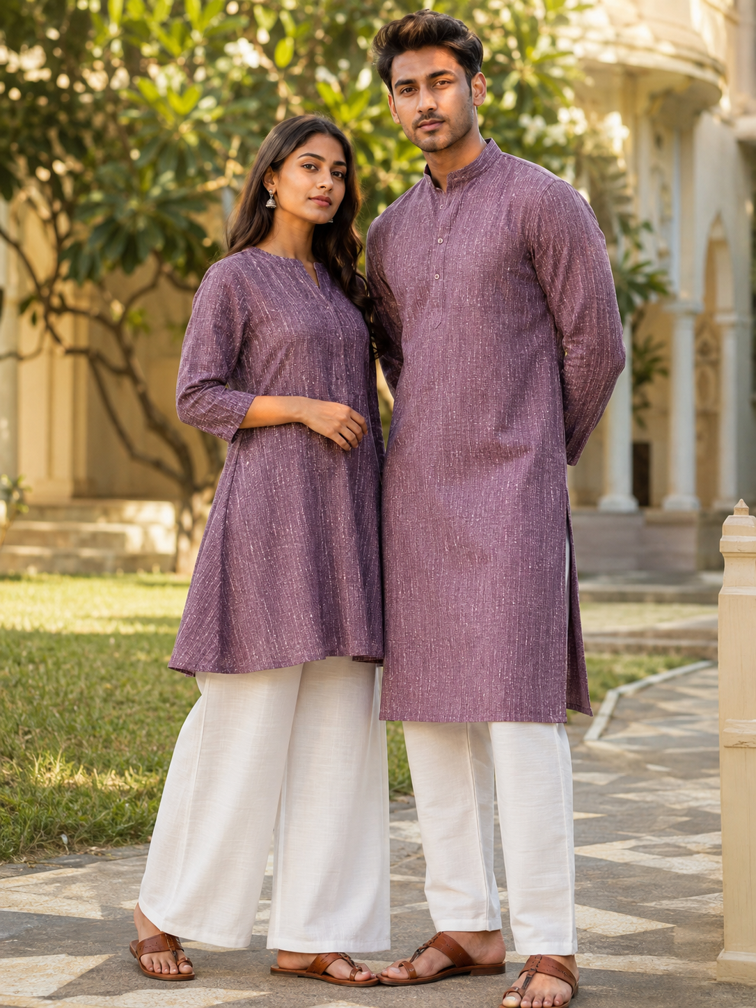 Classic Handwoven Khadi Fabric Combo Set- 5.5M