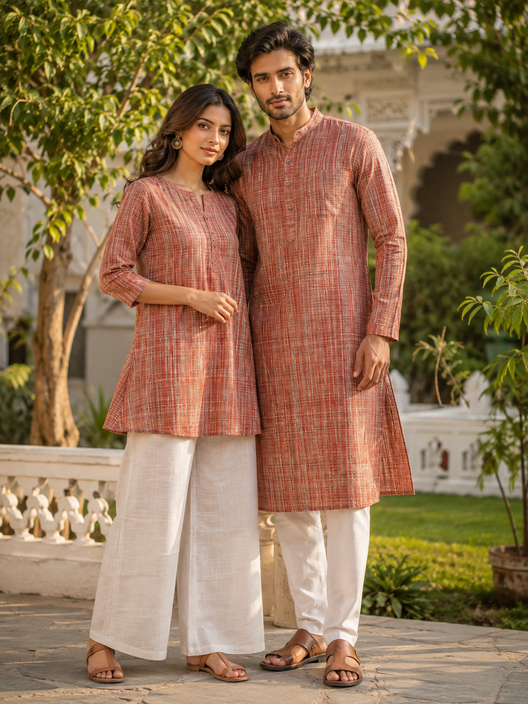 Designer Handwoven Khadi Fabric Combo Set- 5.5M