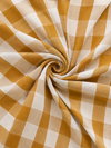 Authentic Mustard Checked Khaddar Cotton Fabric