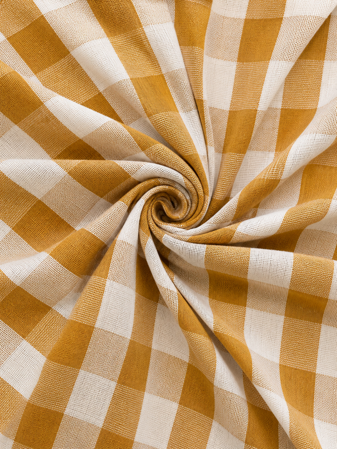 Authentic Mustard Checked Khaddar Cotton Fabric