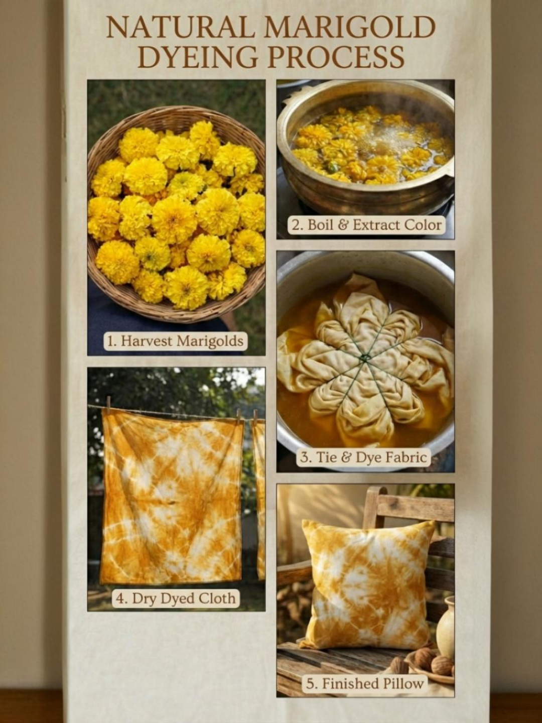 MOOL Marigold Hand-Dyed Khadi Cushion