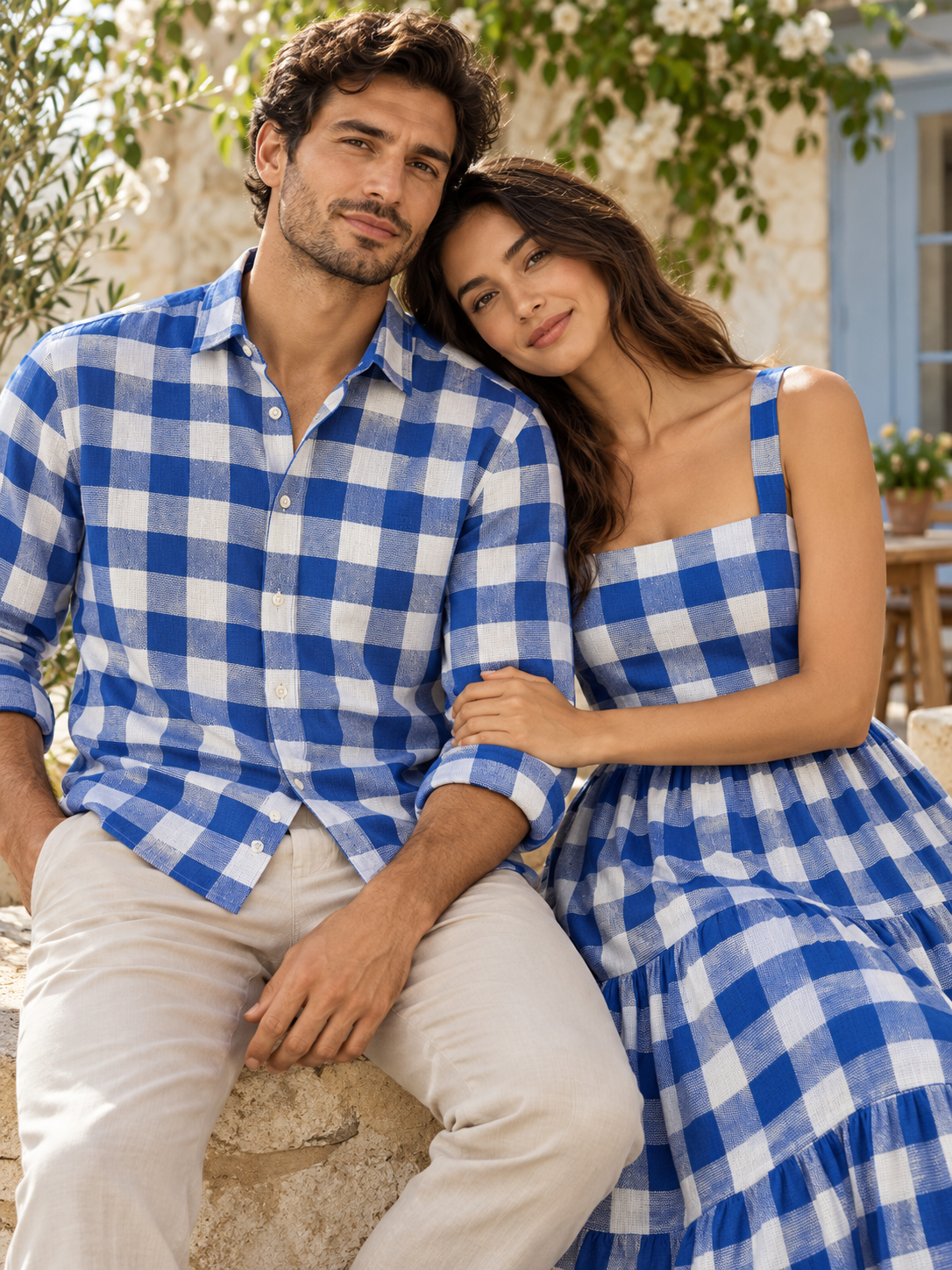 Authentic Blue Checked Khaddar Cotton Fabric