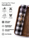 Classic Handloom Khaddar Check Fabric – Black & White
