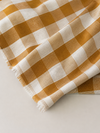 Authentic Mustard Checked Khaddar Cotton Fabric