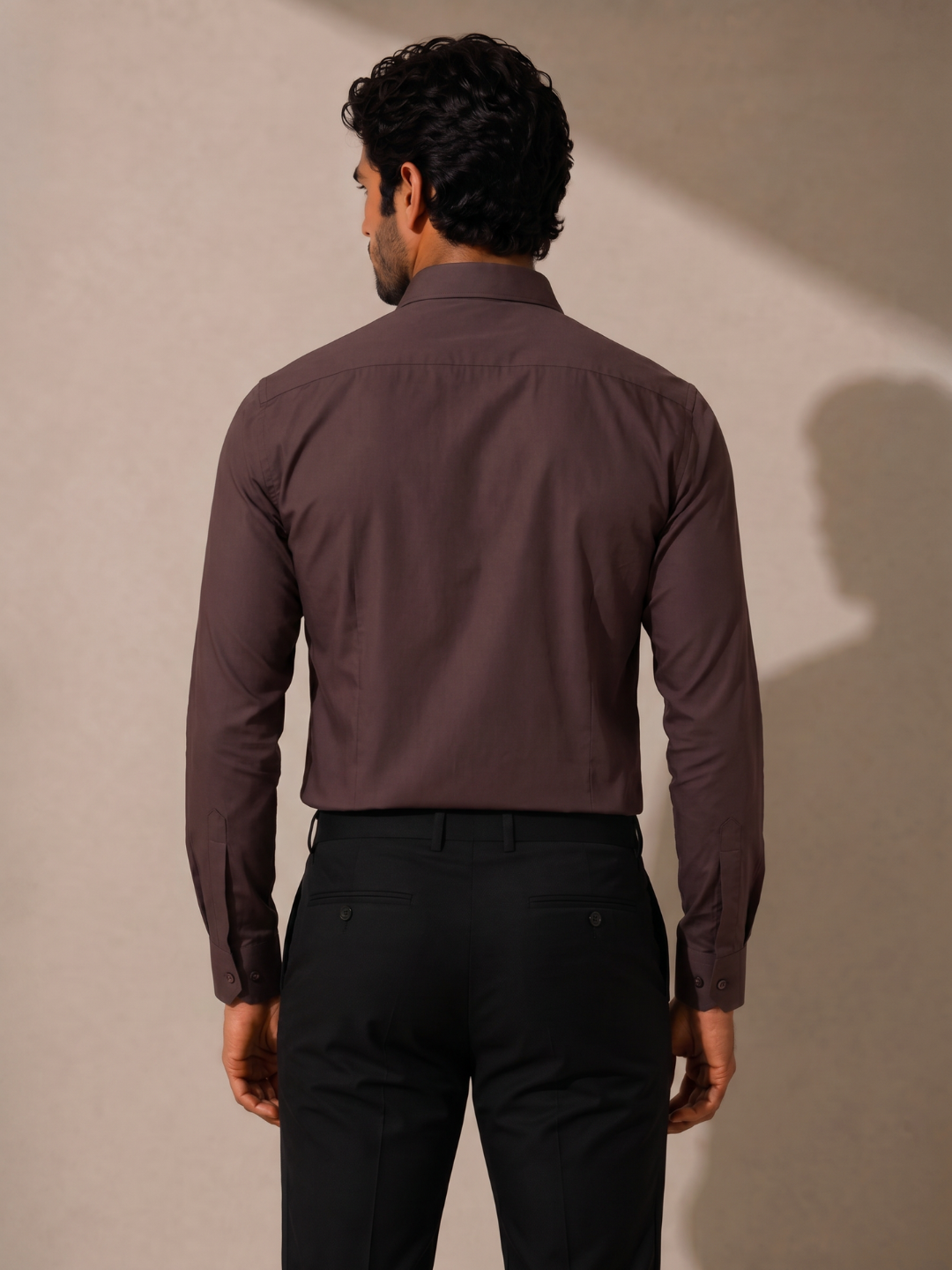Khadi Brown Cotton Casual Shirt Full Sleeve