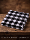 Classic Handloom Khaddar Check Fabric – Black & White