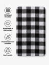 Classic Handloom Khaddar Check Fabric – Black & White