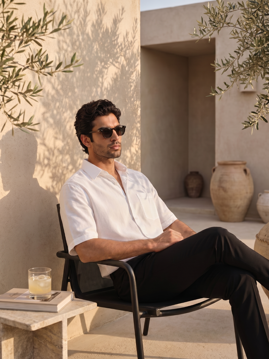 Premium Khadi White Smart Casual Shirt Half Sleeve