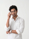 White Khadi Cotton Smart Casual Shirt Full Sleeve