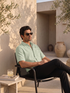 Khadi Olive Half Sleeve Casual Cotton Shirt