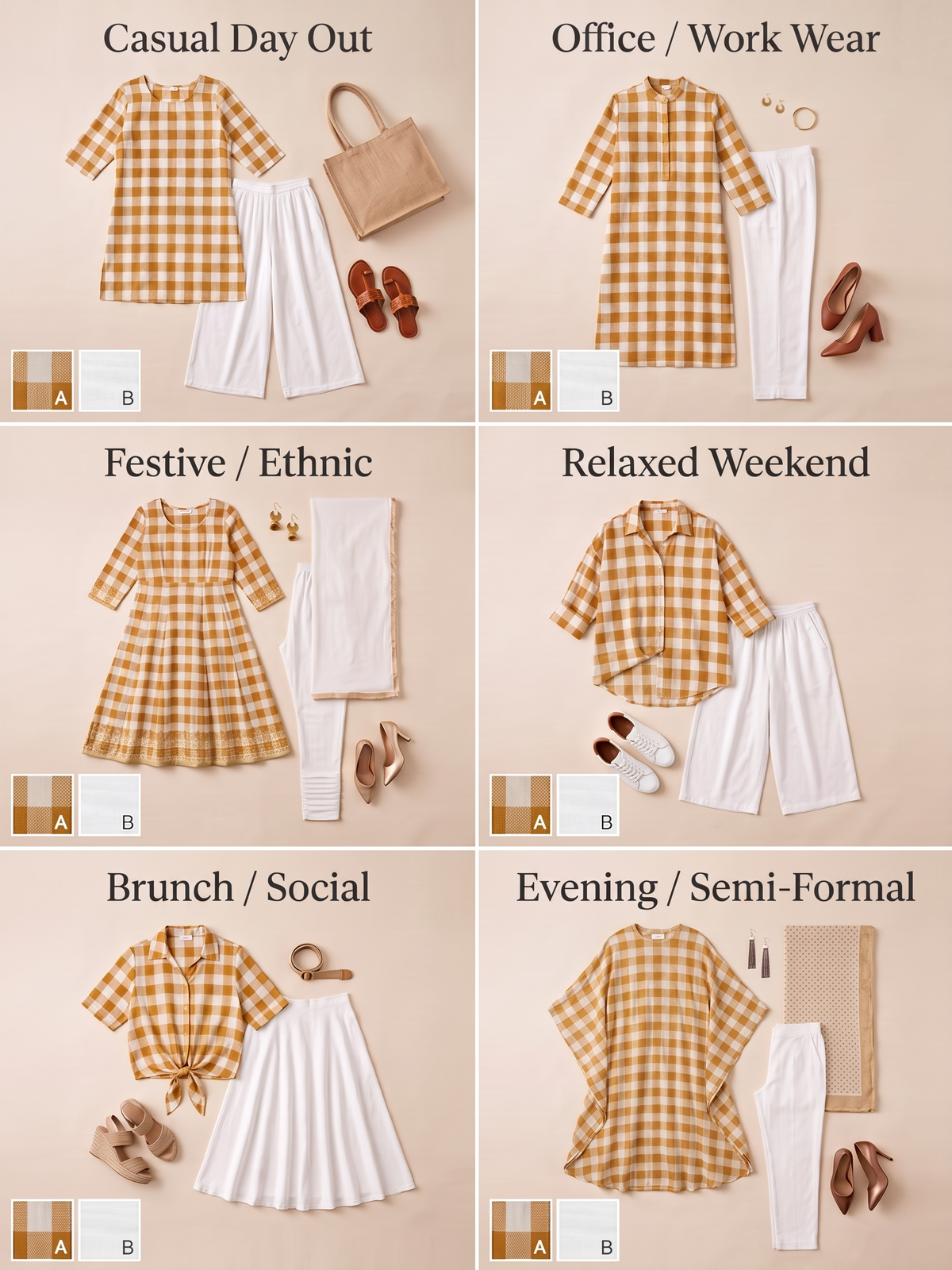 Everyday Elegance Khadi Combo - 4.8M