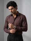 Khadi Brown Cotton Casual Shirt Full Sleeve