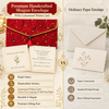 Mangalam Patra handcrafted Khadi envelope and wishes card visual