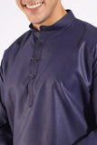 Trending Navy Blue Plain Cotton Kurta