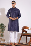 Trending Navy Blue Plain Cotton Kurta