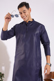 Trending Navy Blue Plain Kurta