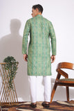 Standard Green Trending Design Print Cotton Kurta