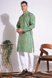 Standard Green Trending Design Print Cotton Kurta