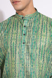 Standard Green Trending Design Print Cotton Kurta