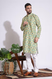 Classic Print Cotton Green Color Kurta