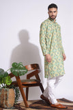 Classic Print Green Color Kurta