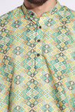 Classic Print Green Color Kurta