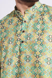 Classic Print Green Color Kurta