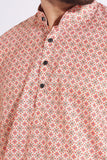 Exotic Print Cotton Pink Color Kurta