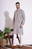 Fabulous Print Cotton Grey Color Kurta