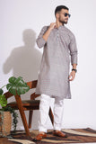 Fabulous Print Cotton Grey Color Kurta