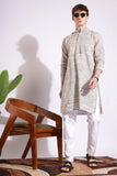 Off Black Khadi Kurta