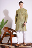 Dark Green Khadi Kurta