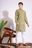 Dark Green Khadi Kurta