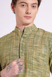 Dark Green Khadi Kurta