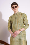 Dark Green Khadi Kurta