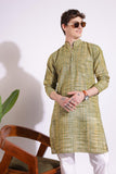 Dark Green Khadi Kurta