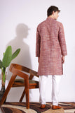 Maroon Color Khadi Kurta