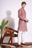 Maroon Color Khadi Kurta