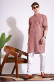 Maroon Color Khadi Kurta