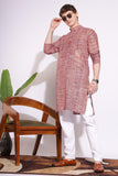 Maroon Color Khadi Kurta