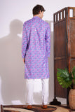 Elegant Print Kurta Purple Color